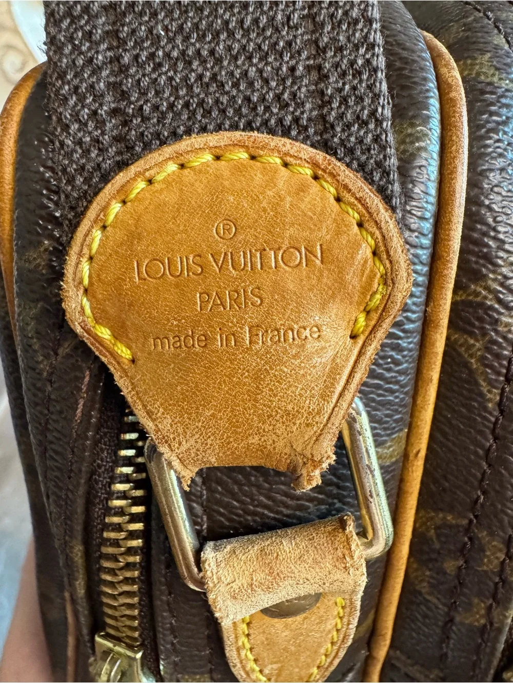 Louis Vuitton Reporter Monogram Canvas Crossbody Bag in Brown and Tan with COA